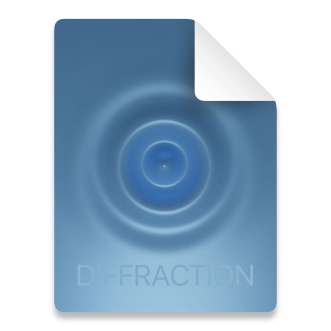 Document icon for the Diffraction image and photo editor for macOS.